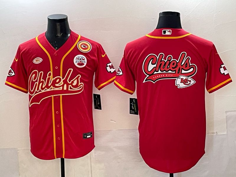 Men 2025 Nike Kansas City Chiefs Blank Red 3th generation Joint Name Limited NFL Jersey 011
